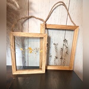 Farmhouse Dried Flower Wall Decor Set of 2 NEW